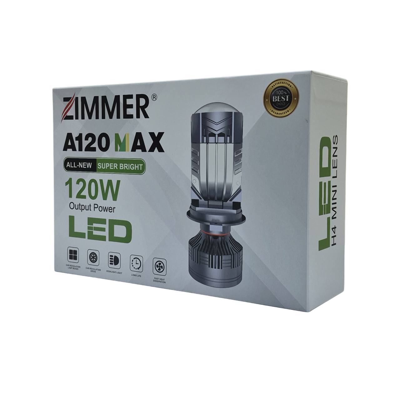 هدلایت لنزدار ۱۲۰ وات پایه H4 دوکنتاک - تصویر 3