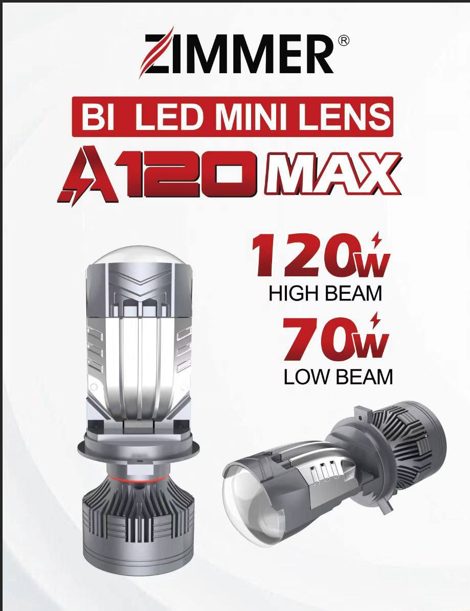 هدلایت لنزدار ۱۲۰ وات پایه H4 دوکنتاک